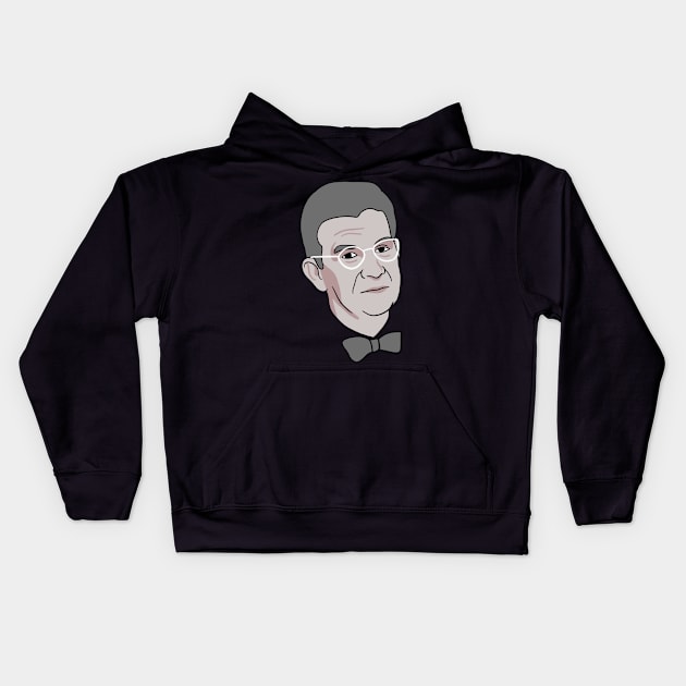 Jacques Lacan Minimal Portrait - Philosophy Kids Hoodie by isstgeschichte